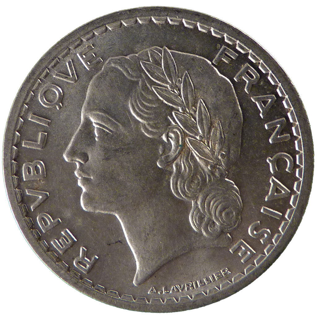 FRANCE, Lavrillier, 5 Francs, 1946, Paris, KM #888b.1, MS(60-62), Aluminum, 31,.