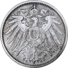 GERMANY - EMPIRE, Wilhelm II, Mark, 1911, Karlsruhe, Silver, AU(50-53), KM:14