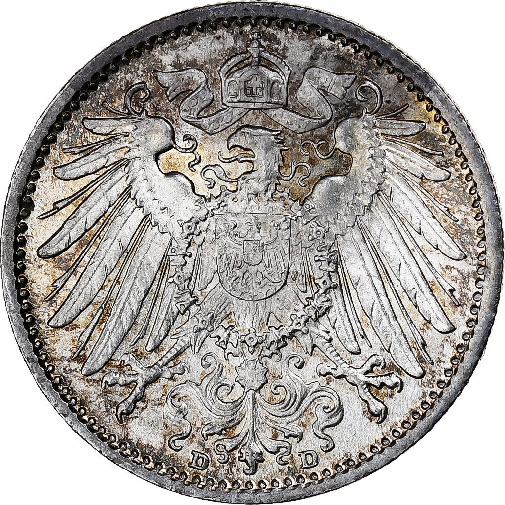 Coin, GERMANY - EMPIRE, Wilhelm II, Mark, 1905, Munich, EF(40-45), Silver, KM:14