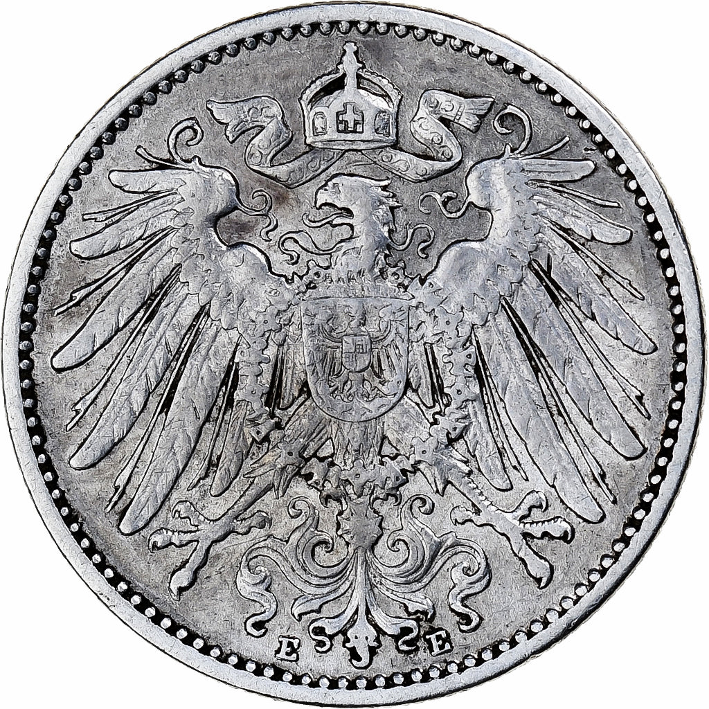 GERMANY - EMPIRE, Wilhelm II, Mark, 1905, Muldenhütten, Silver, AU(50-53)