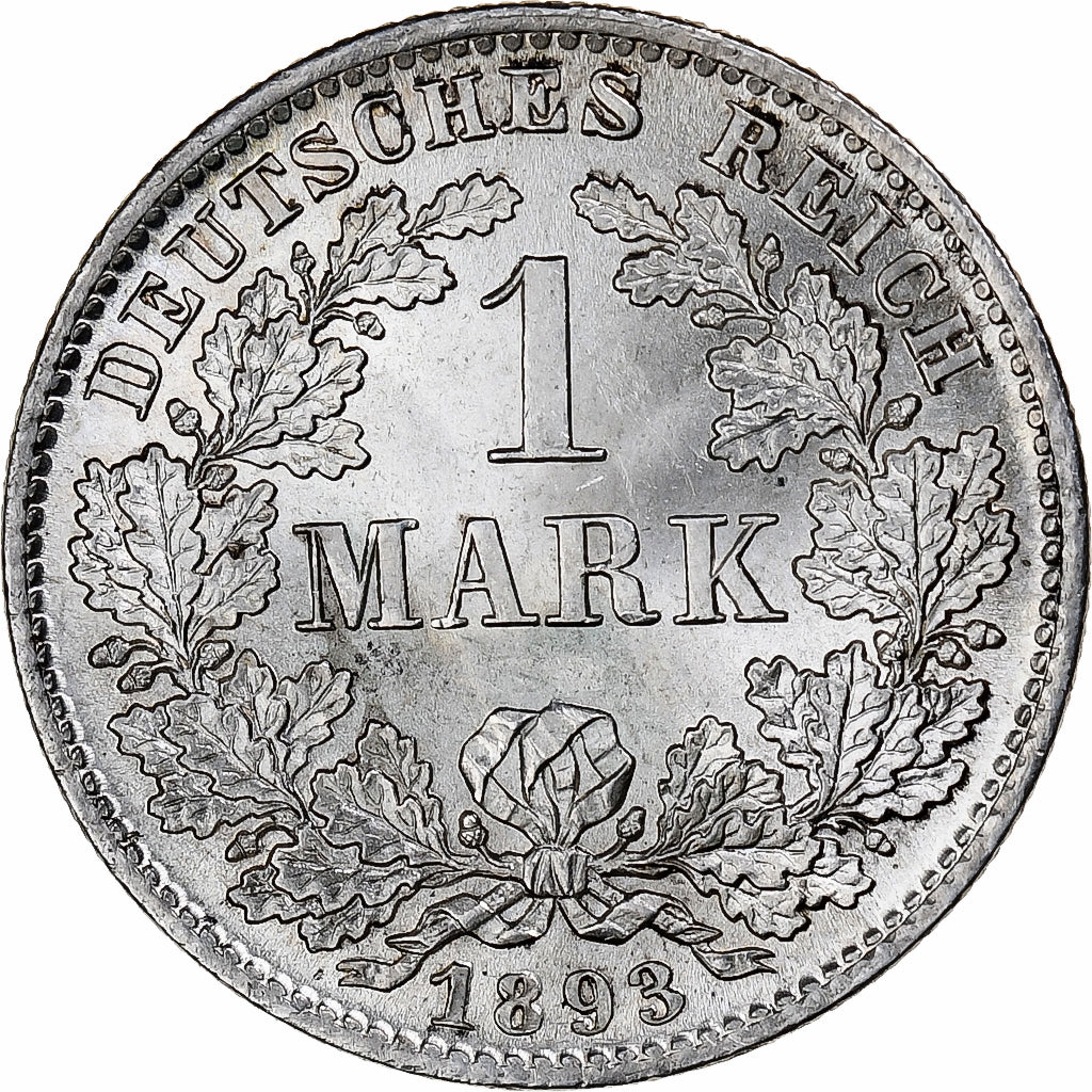 GERMANY - EMPIRE, Wilhelm II, Mark, 1893, Munich, Silver, AU(55-58), KM:14