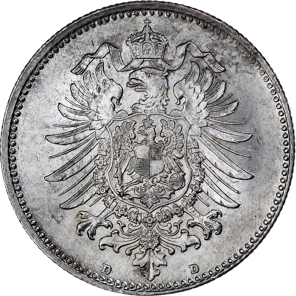 GERMANY - EMPIRE, Wilhelm I, Mark, 1874, Munich, Silver, MS(60-62), KM:7