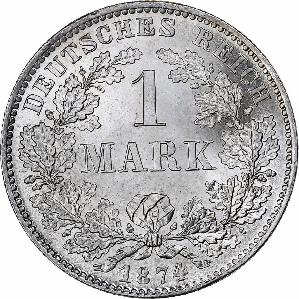 GERMANY - EMPIRE, Wilhelm I, Mark, 1874, Munich, Silver, MS(60-62), KM:7