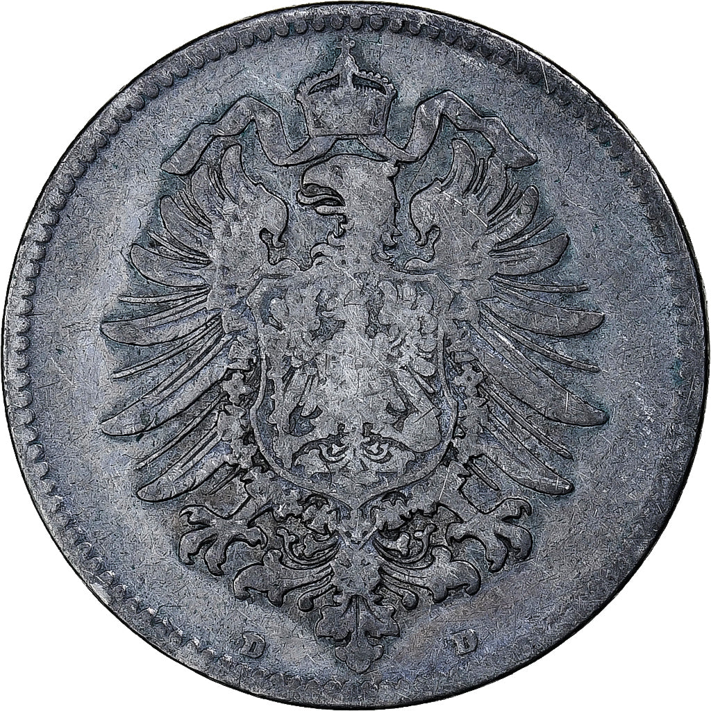 Coin, GERMANY - EMPIRE, Wilhelm I, Mark, 1874, Munich, VF(20-25), Silver, KM:7