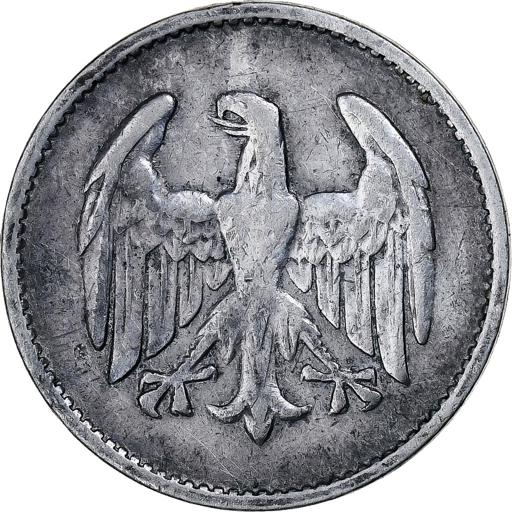 GERMANY, WEIMAR REPUBLIC, Mark, 1924, Karlsruhe, Silver, EF(40-45), KM:42