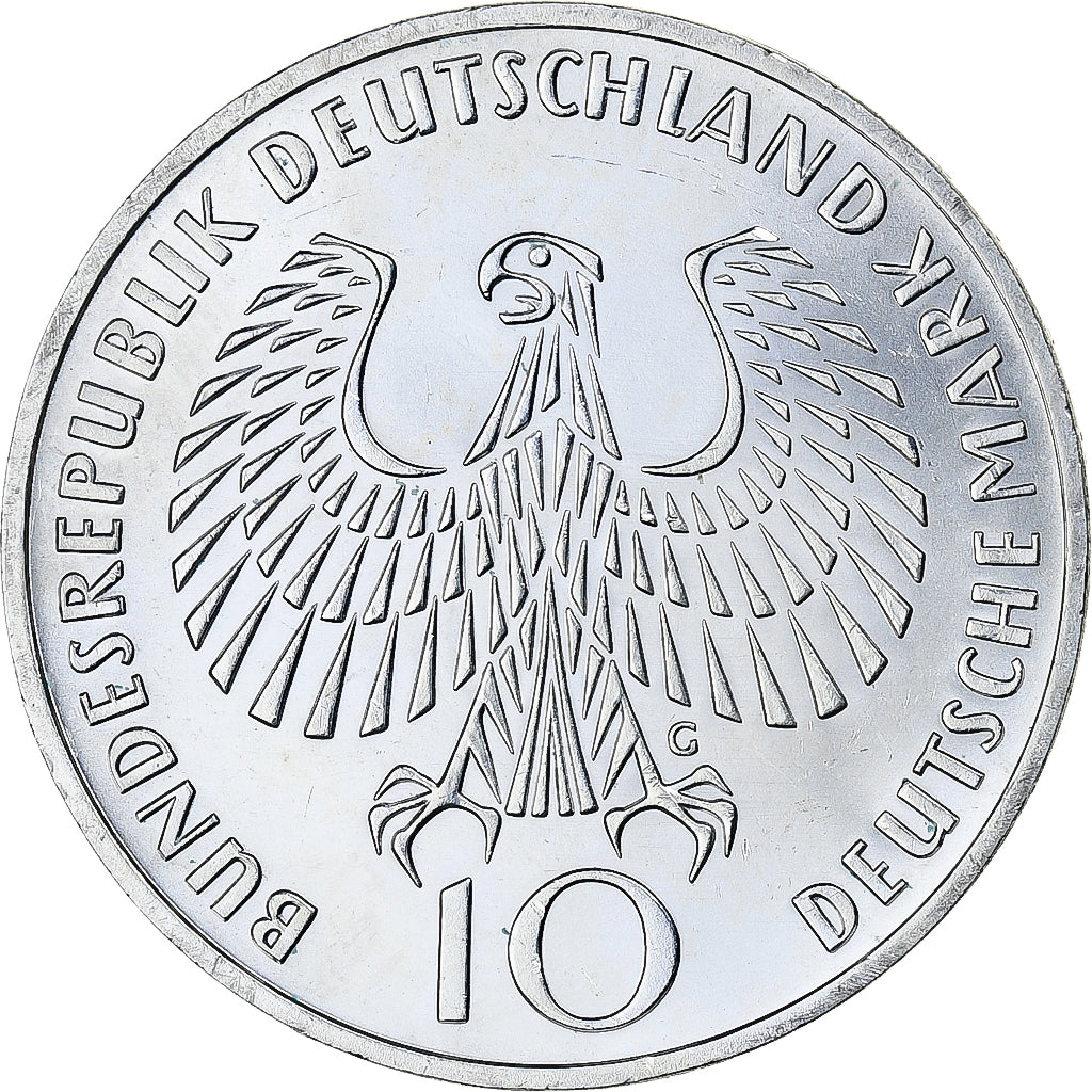 Moeda, ALEMANHA - REPÚBLICA FEDERAL, Munich olympics, 10 Mark, 1972, Karlsruhe