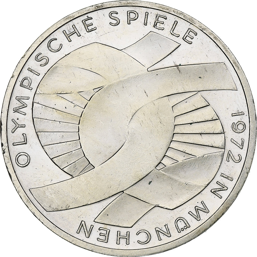 République fédérale allemande, 10 Mark, 1972, Karlsruhe, Argent, SUP+, KM:131