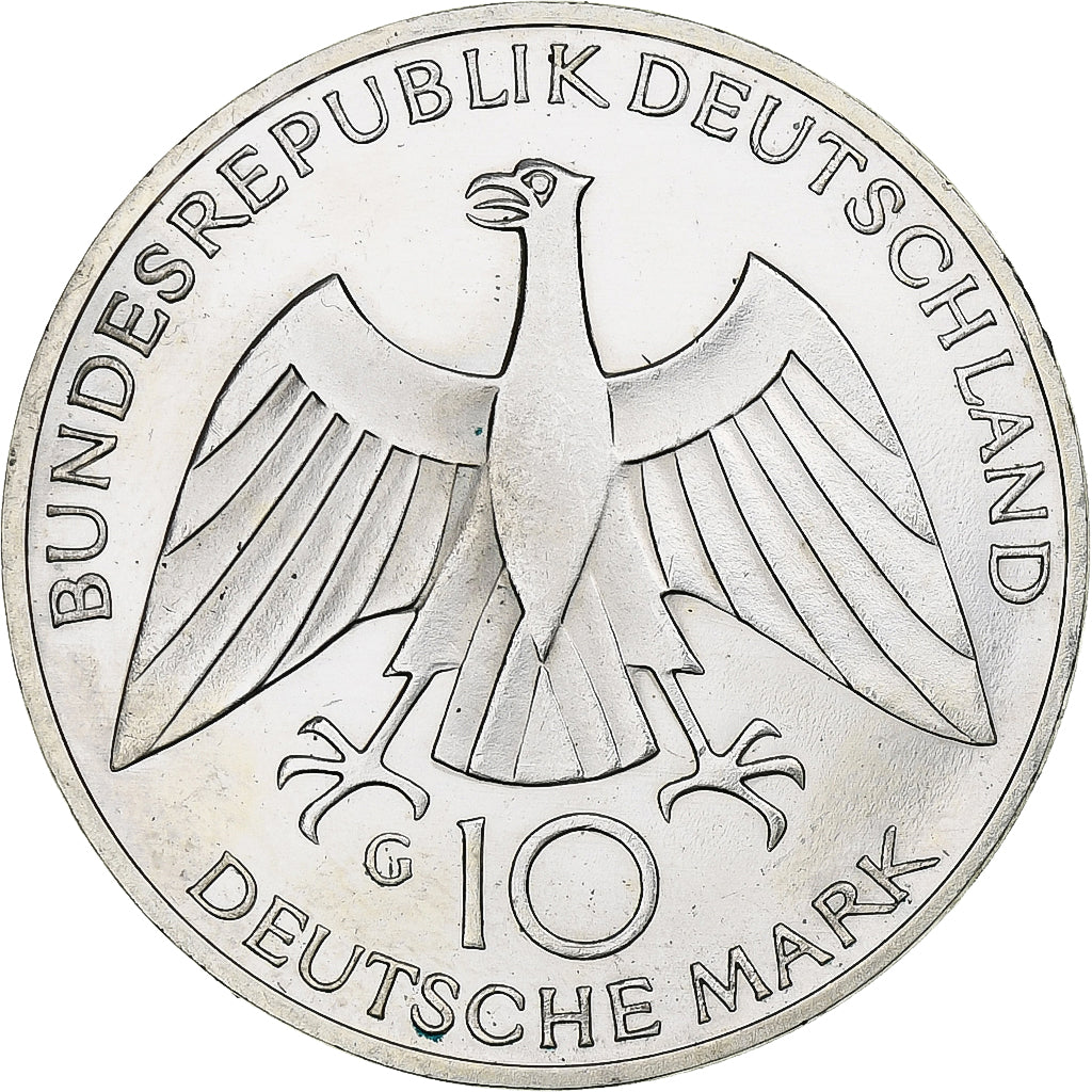 République fédérale allemande, 10 Mark, 1972, Karlsruhe, Argent, SUP+, KM:131