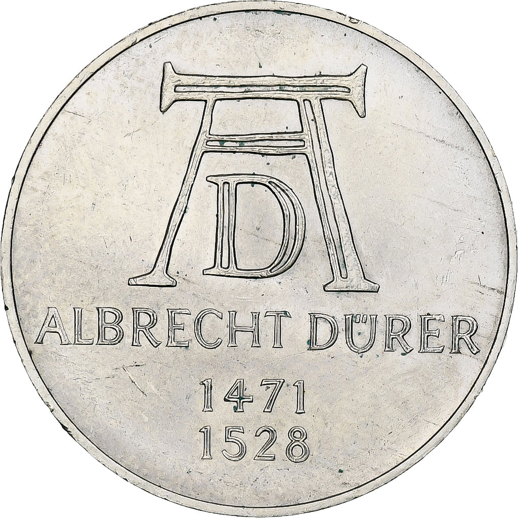 ALEMANIA - REPÚBLICA FEDERAL, 5 Mark, 500th Anniversary - Birth of Albrecht D