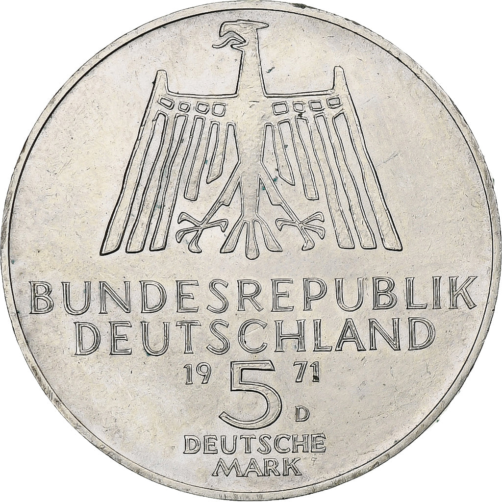 ALEMANIA - REPÚBLICA FEDERAL, 5 Mark, 500th Anniversary - Birth of Albrecht D