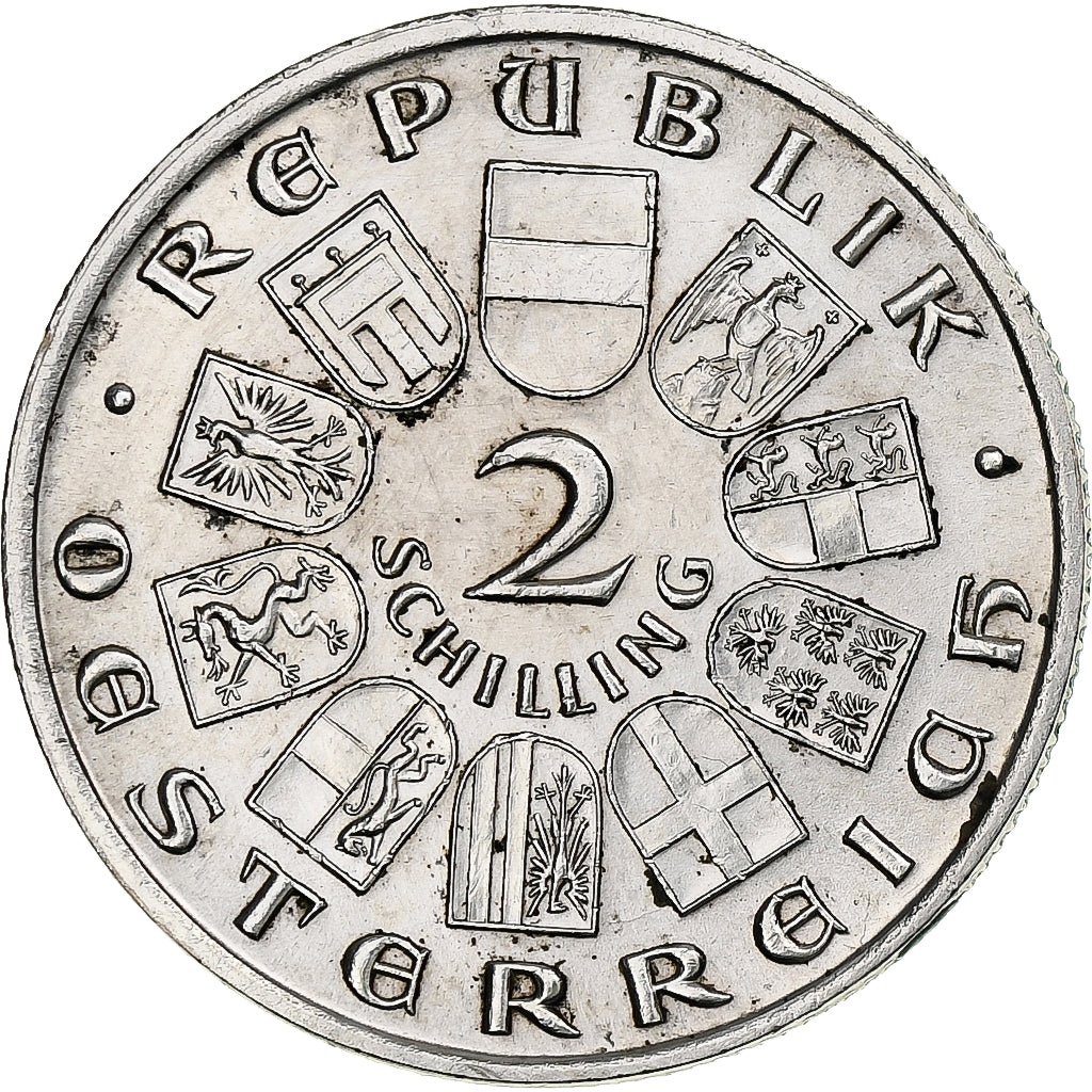 Oostenrijk, 2 Schilling, 1928, Zilver, PR, KM:2843