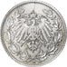 GERMANY - EMPIRE, 1/2 Mark, 1918, Munich, Silver, AU(55-58), KM:17