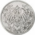 GERMANY - EMPIRE, 1/2 Mark, 1918, Munich, Silver, AU(55-58), KM:17