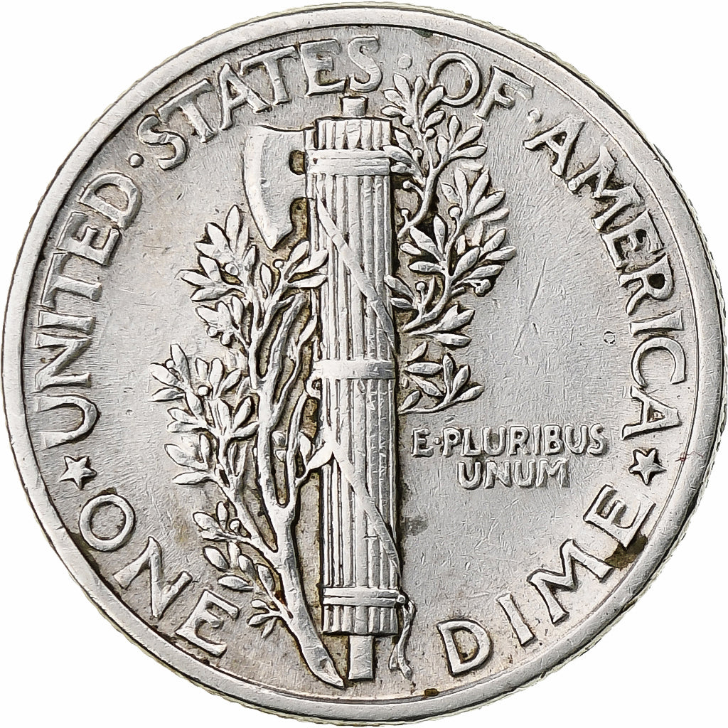 Munten, Verenigde Staten, Mercury Dime, Dime, 1942, U.S. Mint, Philadelphia