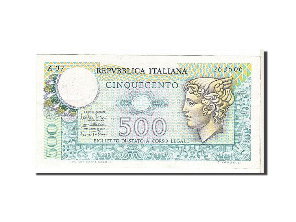 Banknote, Italy, 500 Lire, 1974, EF(40-45)