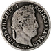 Moneda, Francia, Louis-Philippe, 1/2 Franc, 1843, Paris, BC, Plata, KM:741.1