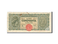 Italy, 50 Lire, 1944, KM #74a, VG(8-10), 030047O75