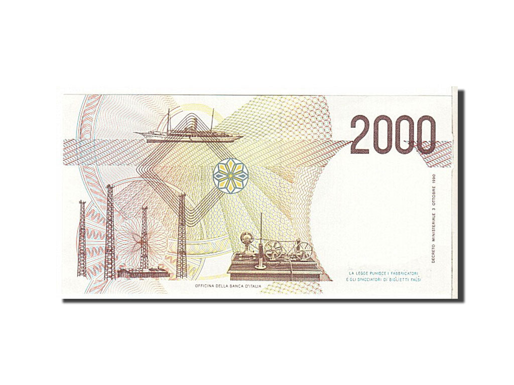 Billete, 2000 Lire, 1990, Italia, KM:115, SC