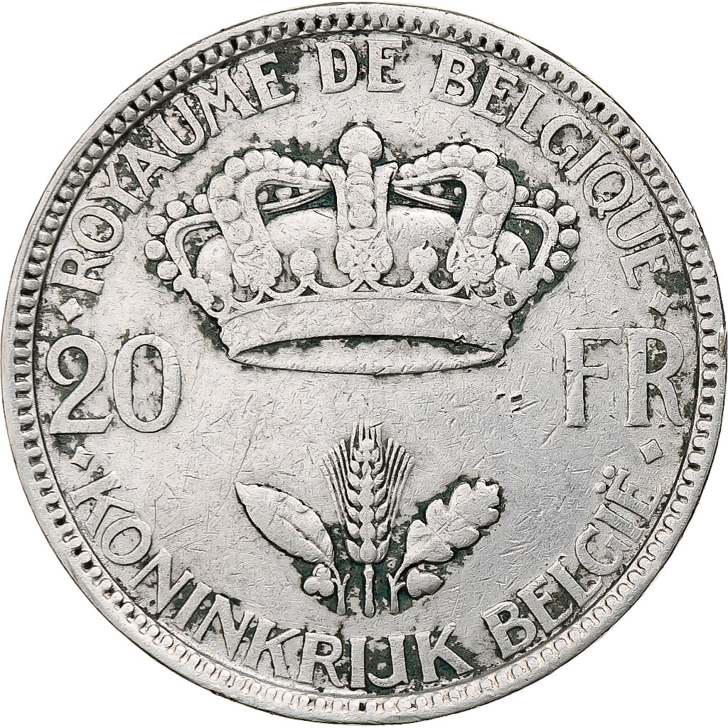 Belgique, 20 Francs, 20 Frank, 1935, Argent, TB+, KM:105