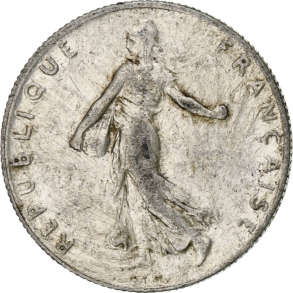 Munten, Frankrijk, Semeuse, 50 Centimes, 1909, Paris, ZF+, Zilver, KM:854