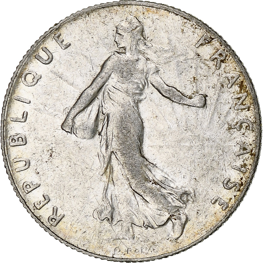 Francia, 50 Centimes, Semeuse, 1910, Paris, Plata, MBC+, Gadoury:420, KM:854