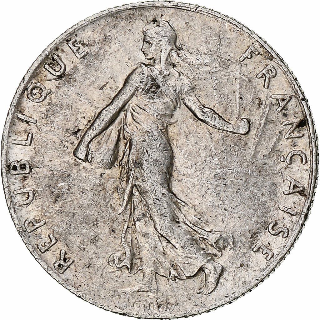 Francia, 50 Centimes, Semeuse, 1910, Paris, Plata, MBC+, Gadoury:420, KM:854