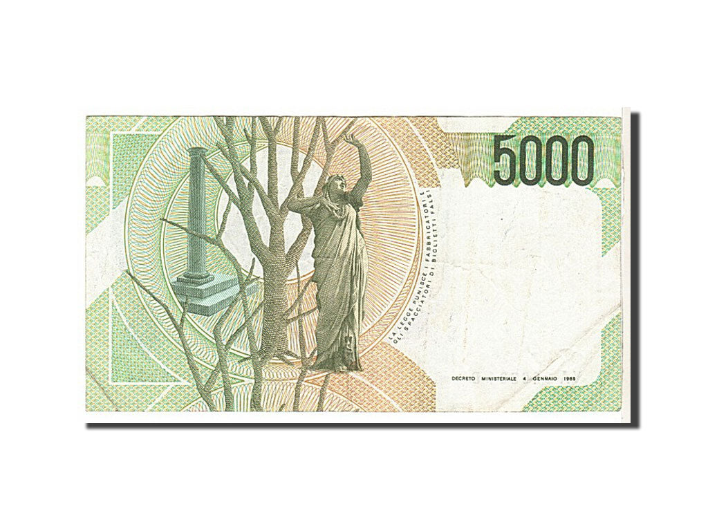 Italy, 5000 Lire, 1985, KM #111a, EF(40-45), YA326534