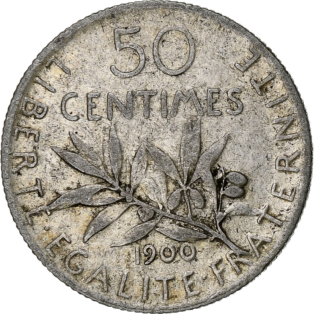 Monnaie, France, Semeuse, 50 Centimes, 1900, Paris, TB+, Argent, Gadoury:420