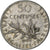 Moeda, França, Semeuse, 50 Centimes, 1900, Paris, VF(30-35), Prata, KM:854