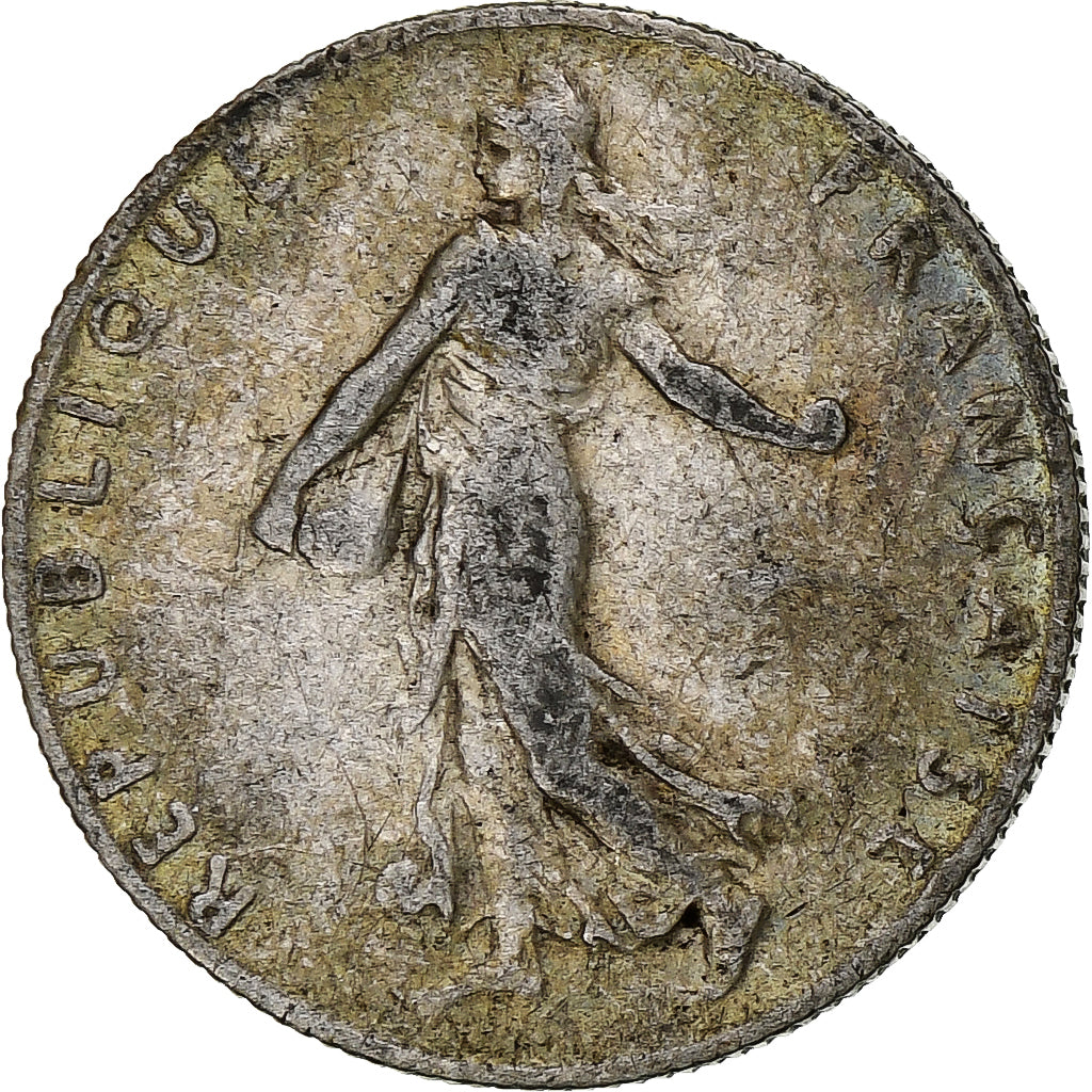 Moneda, Francia, Semeuse, 50 Centimes, 1907, Paris, BC+, Plata, KM:854