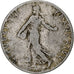 Moneda, Francia, Semeuse, 50 Centimes, 1909, Paris, BC+, Plata, KM:854