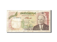 Banknote, Tunisia, 5 Dinars, 1980, KM:75, VF(20-25)