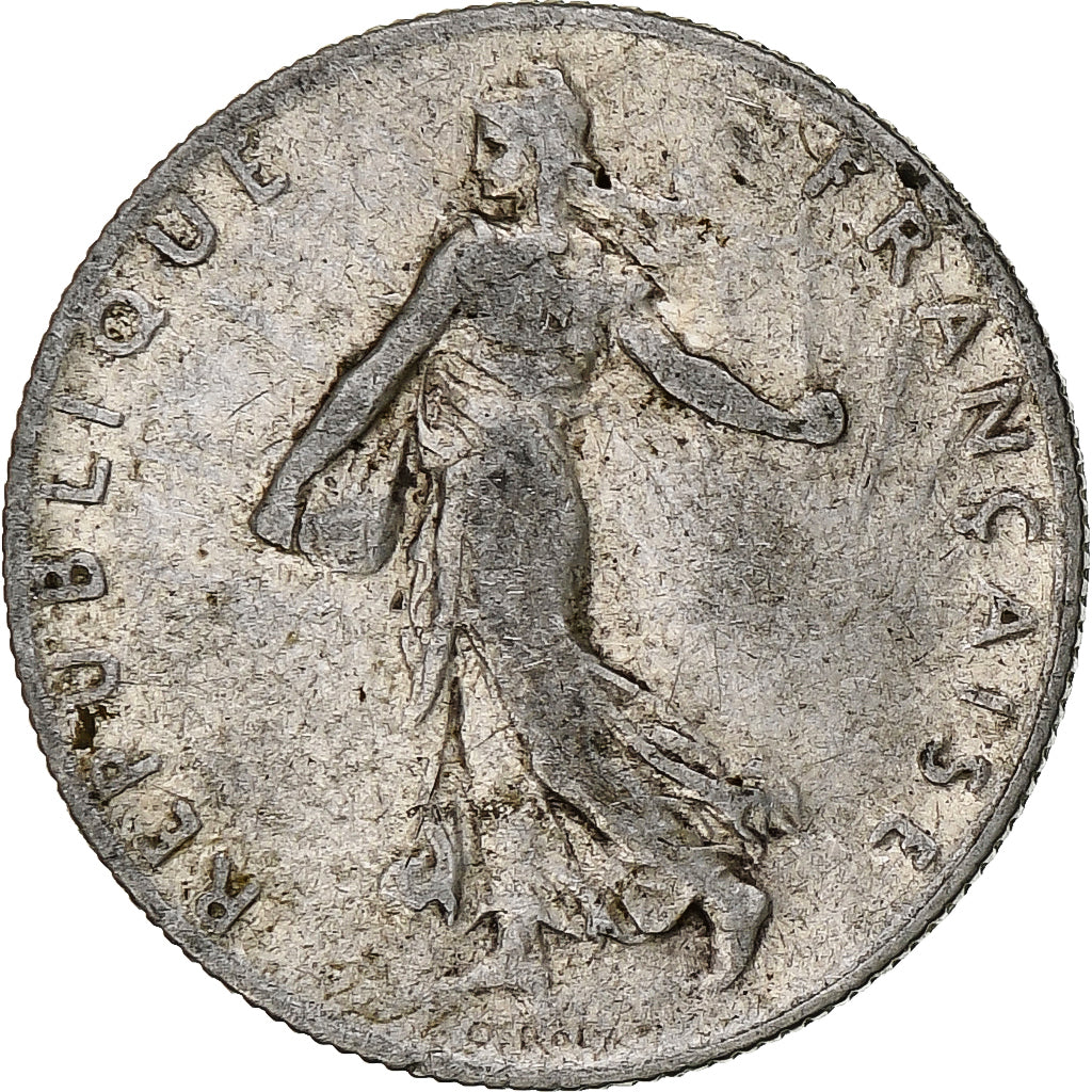 Moneda, Francia, Semeuse, 50 Centimes, 1907, Paris, BC+, Plata, KM:854
