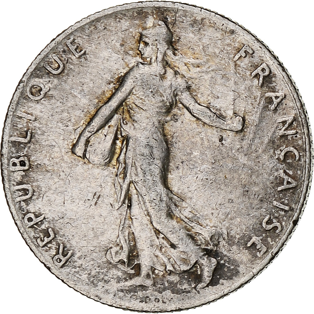 France, Semeuse, 50 Centimes, 1914, Paris, AU(50-53), Silver, KM:854,Gadoury 420