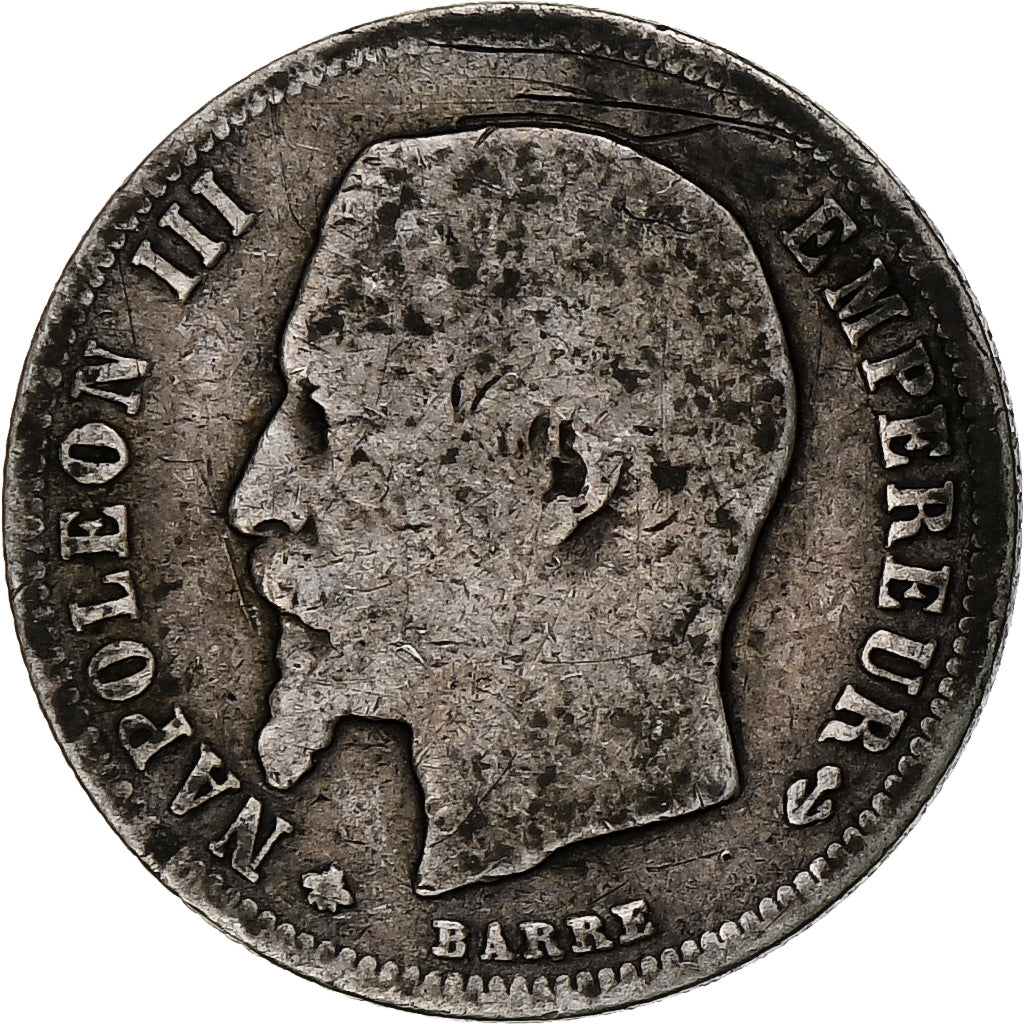 Francia, Napoleon III, 50 Centimes, Napoléon III, 1859, Strasbourg, Argento