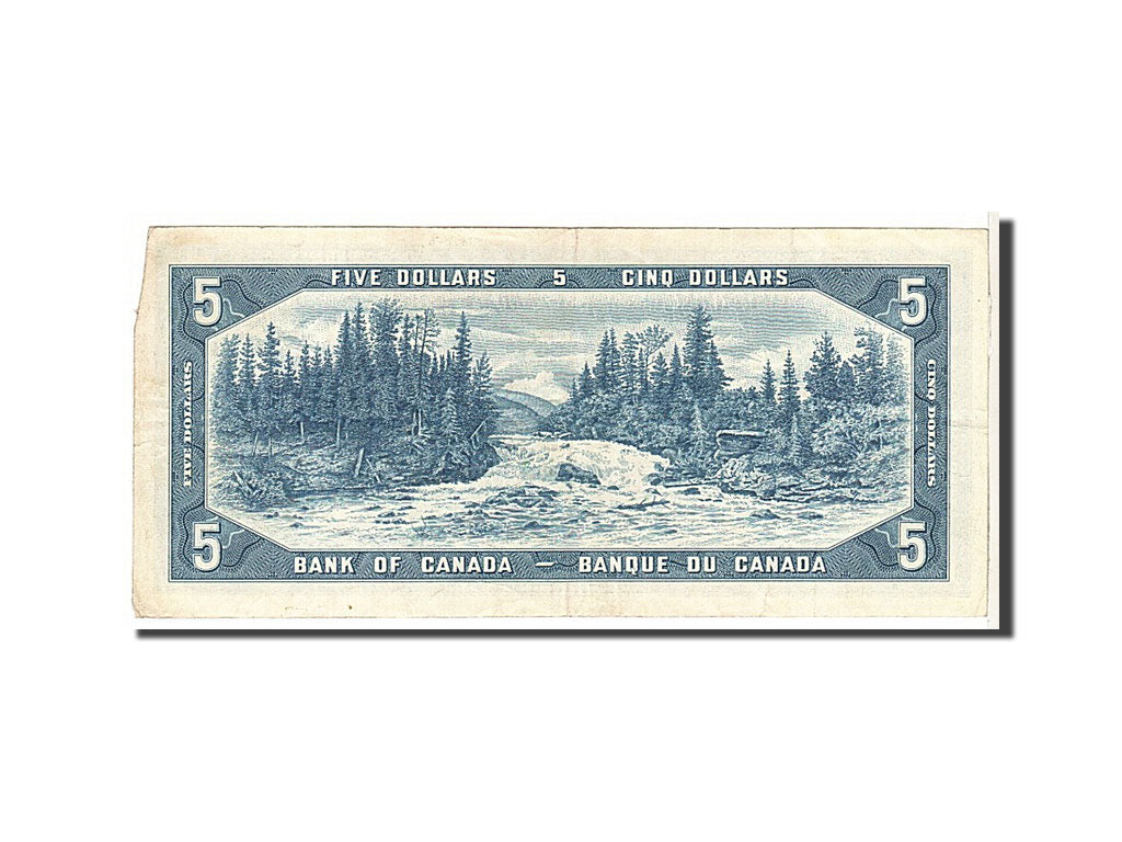Canada, 5 Dollars, 1954, KM #77b, VF(20-25), US6068899