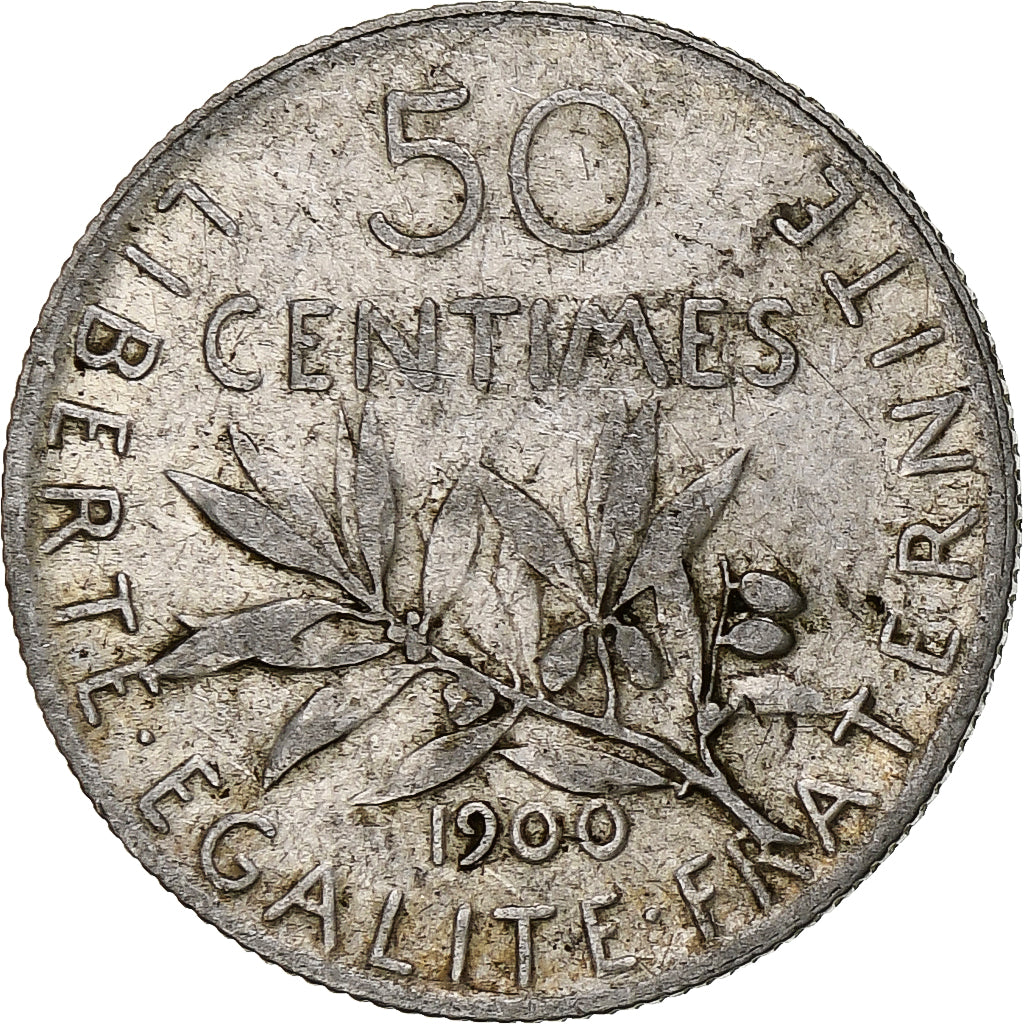 Münze, Frankreich, Semeuse, 50 Centimes, 1900, Paris, S+, Silber, KM:854