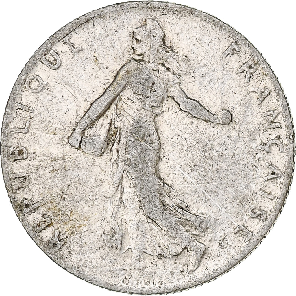 Moneda, Francia, Semeuse, 50 Centimes, 1907, Paris, BC+, Plata, KM:854