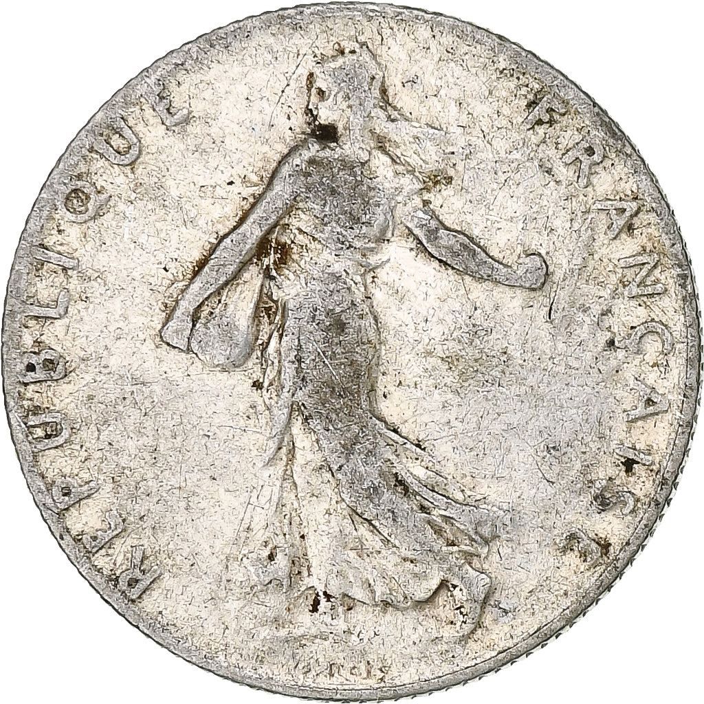 Frankreich, 50 Centimes, Semeuse, 1908, Paris, Silber, SS+, Gadoury:420, KM:854