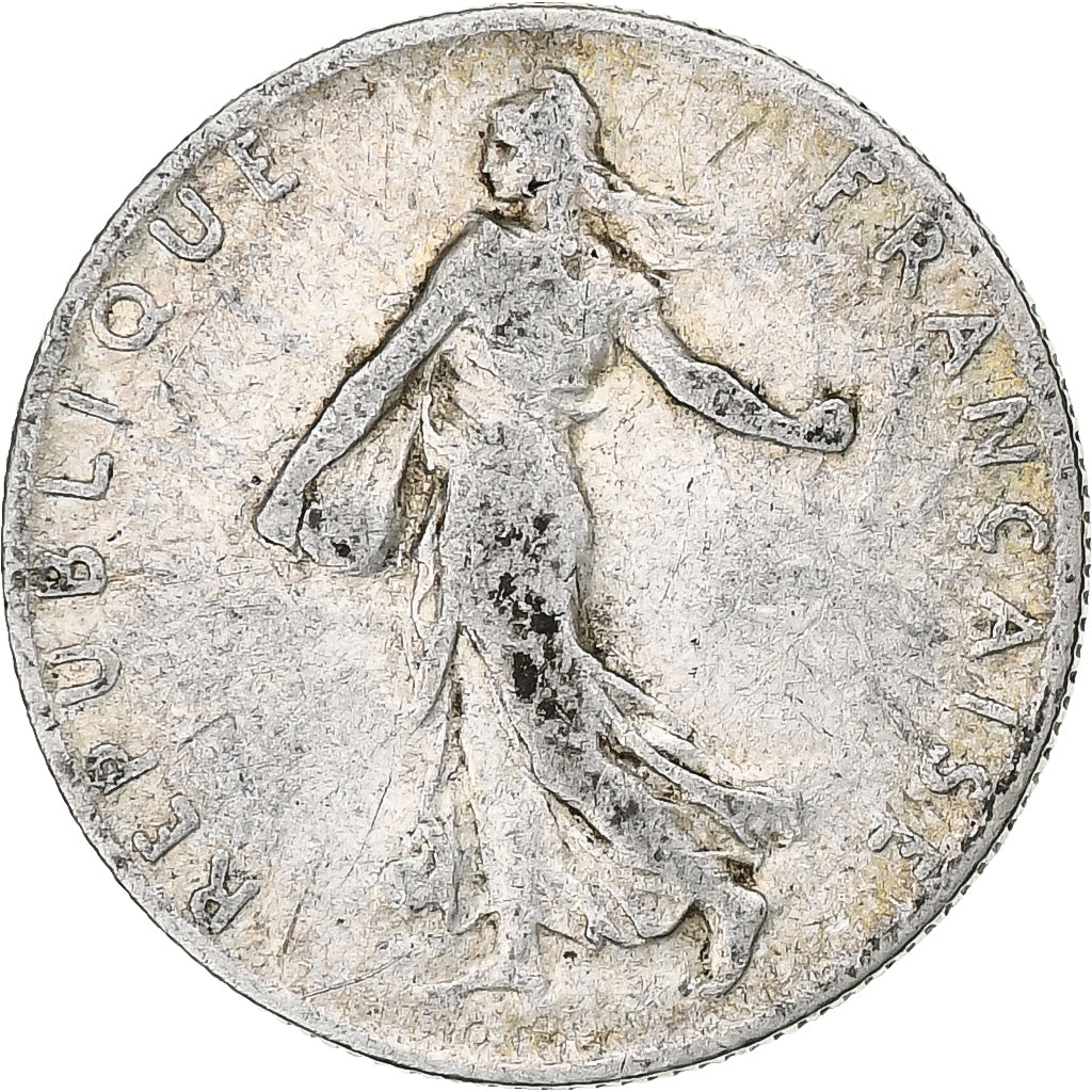 Francia, 50 Centimes, Semeuse, 1914, Paris, Plata, MBC, Gadoury:420, KM:854
