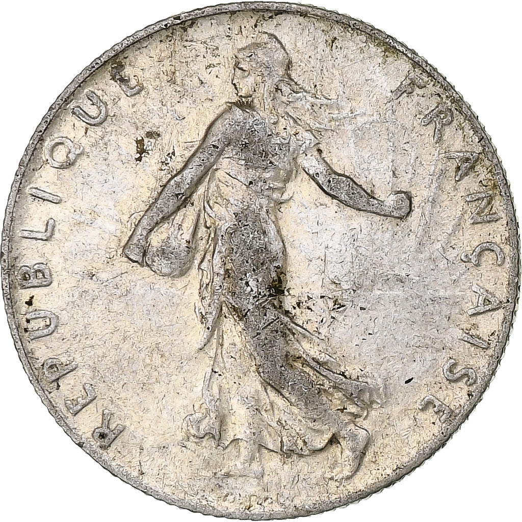 Moneda, Francia, Semeuse, 50 Centimes, 1902, Paris, BC+, Plata, KM:854