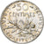 França, 50 Centimes, Semeuse, 1916, Paris, Prata, AU(55-58), KM:854