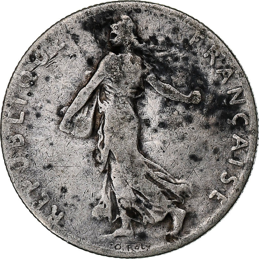 Francia, 50 Centimes, Semeuse, 1904, Paris, Plata, BC+, Gadoury:420, KM:854