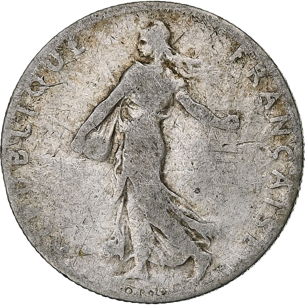 Francia, 50 Centimes, Semeuse, 1904, Paris, Plata, BC+, Gadoury:420, KM:854