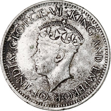 Ceylon, George VI, 50 Cents, 1942, Silver, VF(30-35), KM:114