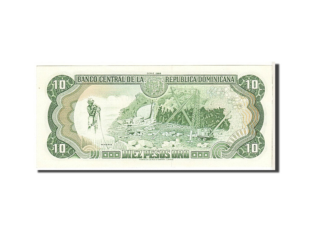 Banknote, Dominican Republic, 10 Pesos Oro, 1988, KM:119c, UNC(65-70)