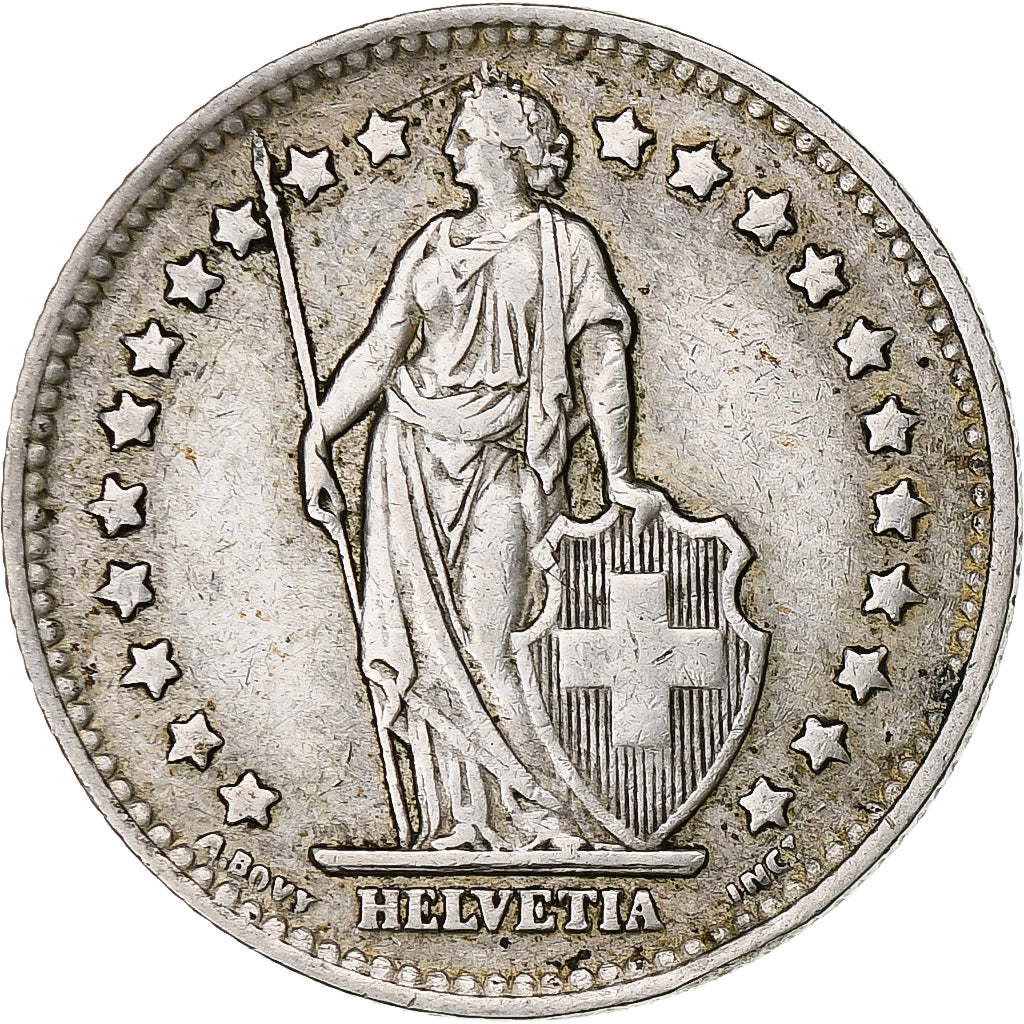 Coin, Switzerland, Franc, 1945, Bern, VF(30-35), Silver, KM:24