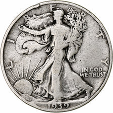 États-Unis, Walking Liberty Half Dollar, 1939, Philadelphia, TB, KM:142