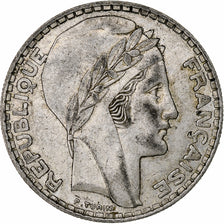Frankrijk, 20 Francs, Turin, 1937, Paris, Zilver, ZF+, Gadoury:852, KM:879