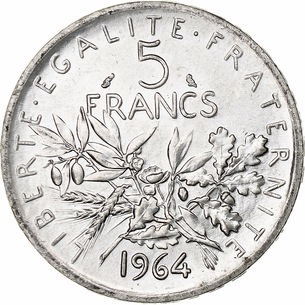 Coin, France, Semeuse, 5 Francs, 1964, Paris, MS(60-62), Silver, KM:926
